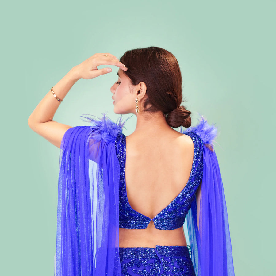 Straight Fit Crop Top Skirt in Mermaid Style