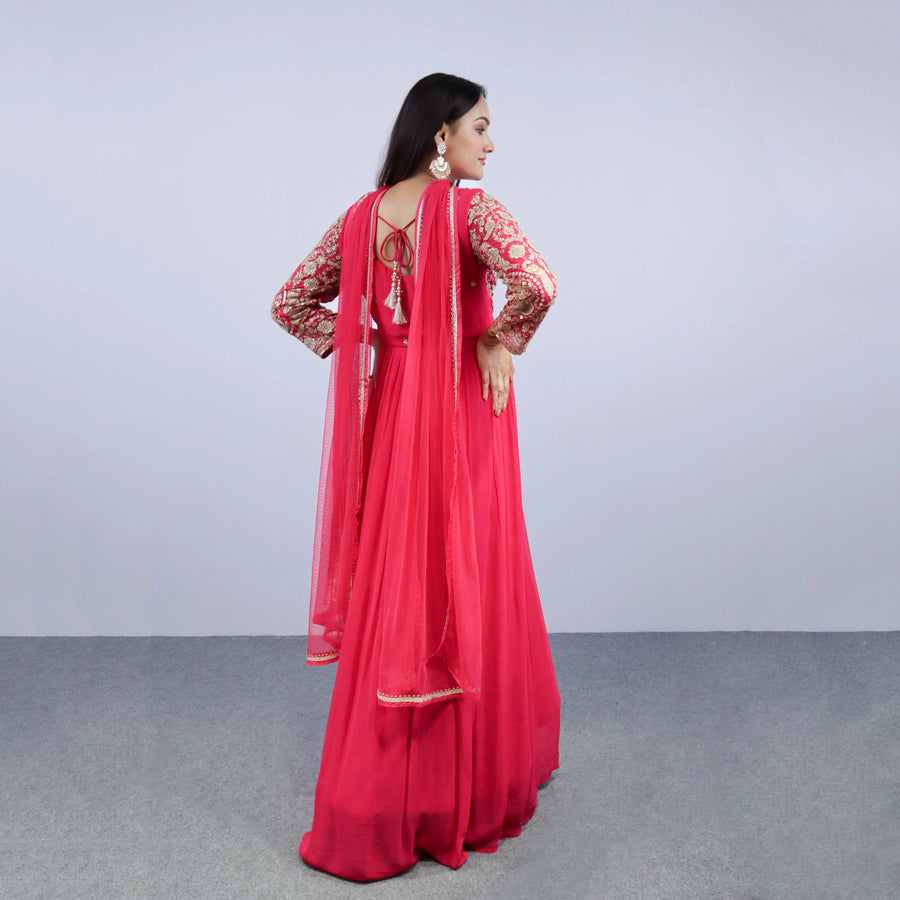 Hot Pink Anarkali Suit
