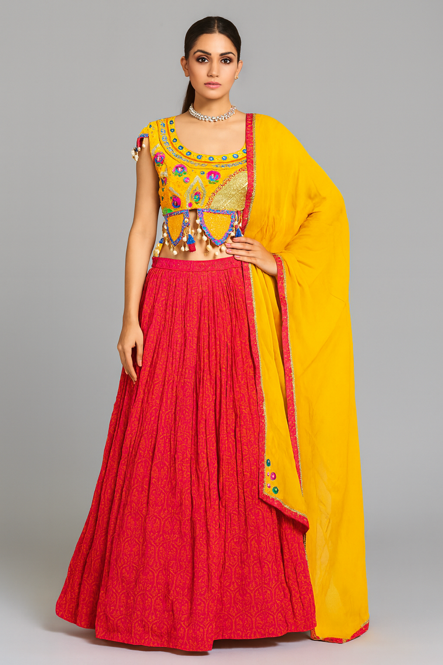Designer Blouse with Skirt