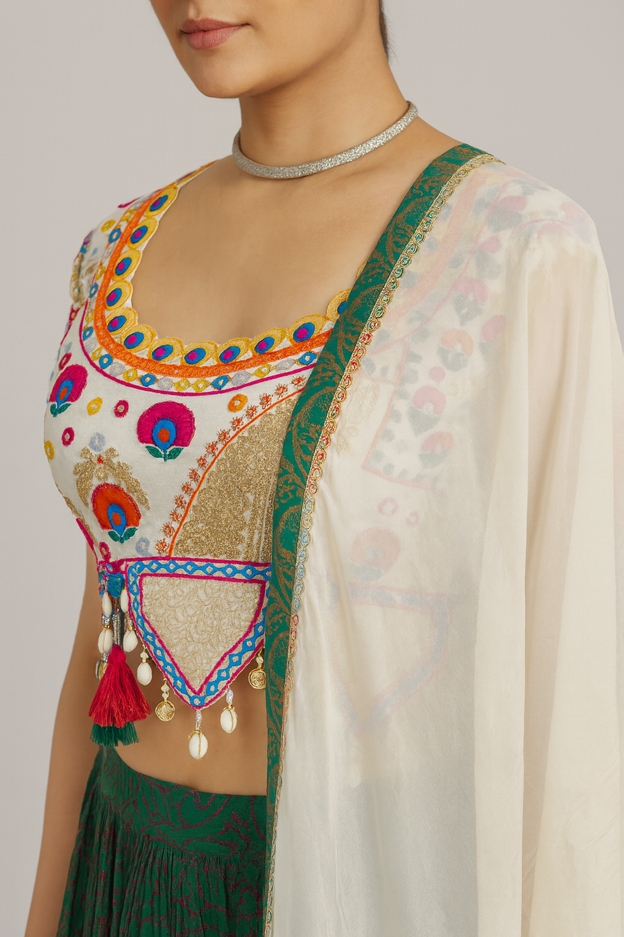 Designer Blouse with Skirt