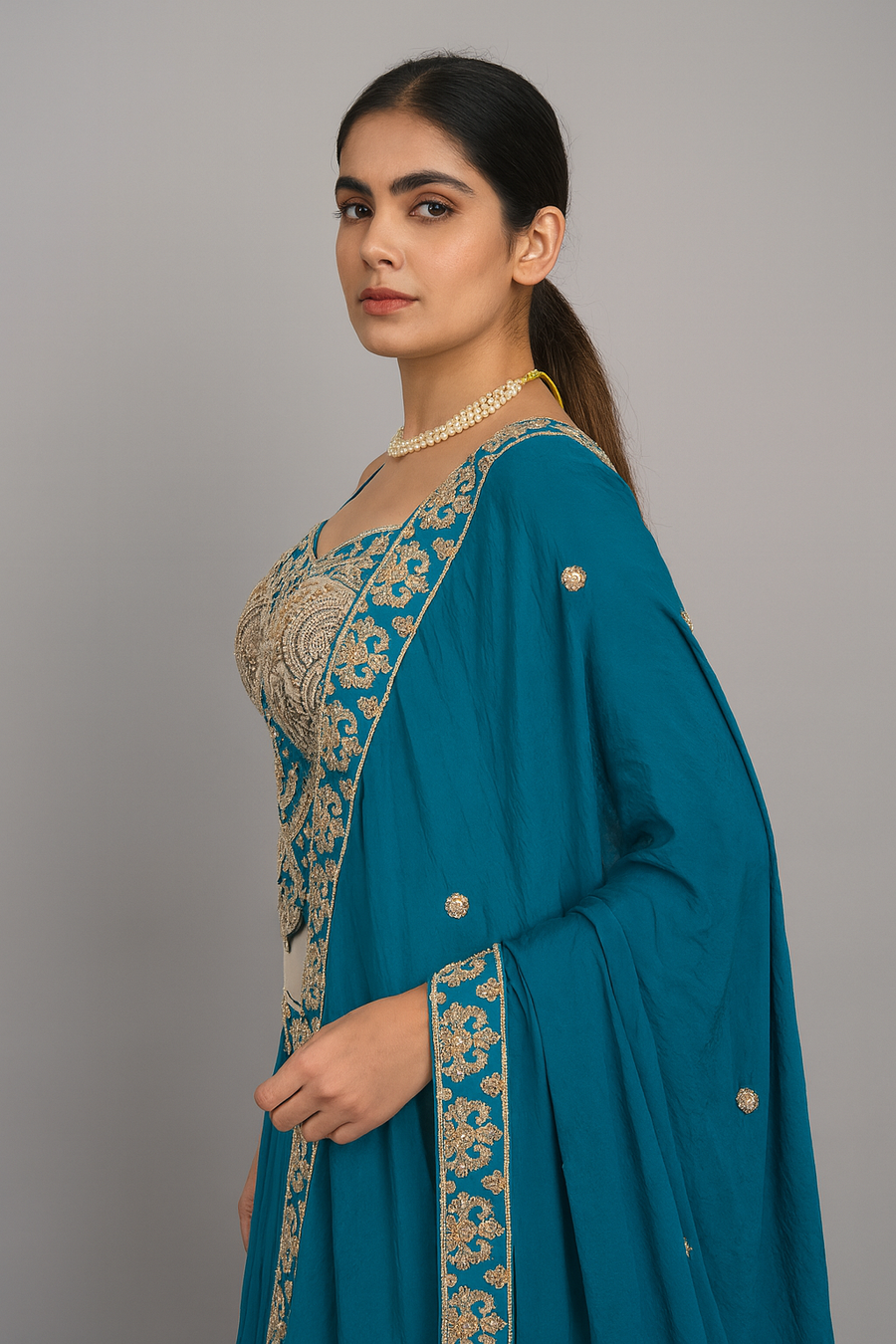 Noodle Strap Blouse with Skirt