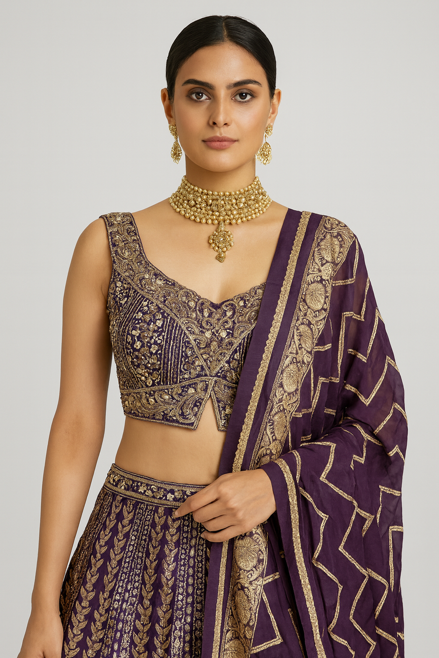 Designer Blouse with Banarasi Lehenga