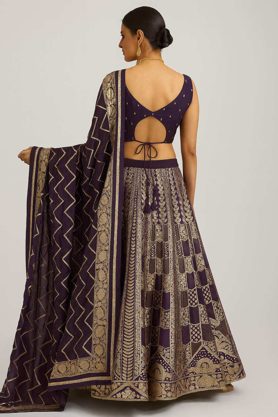Designer Blouse with Banarasi Lehenga