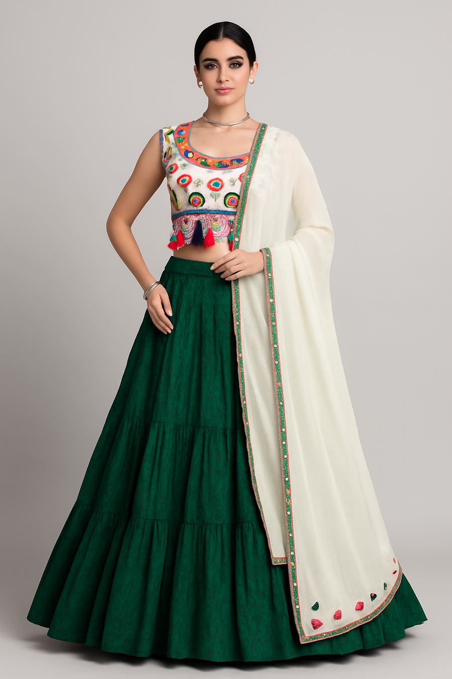Designer Blouse with Skirt