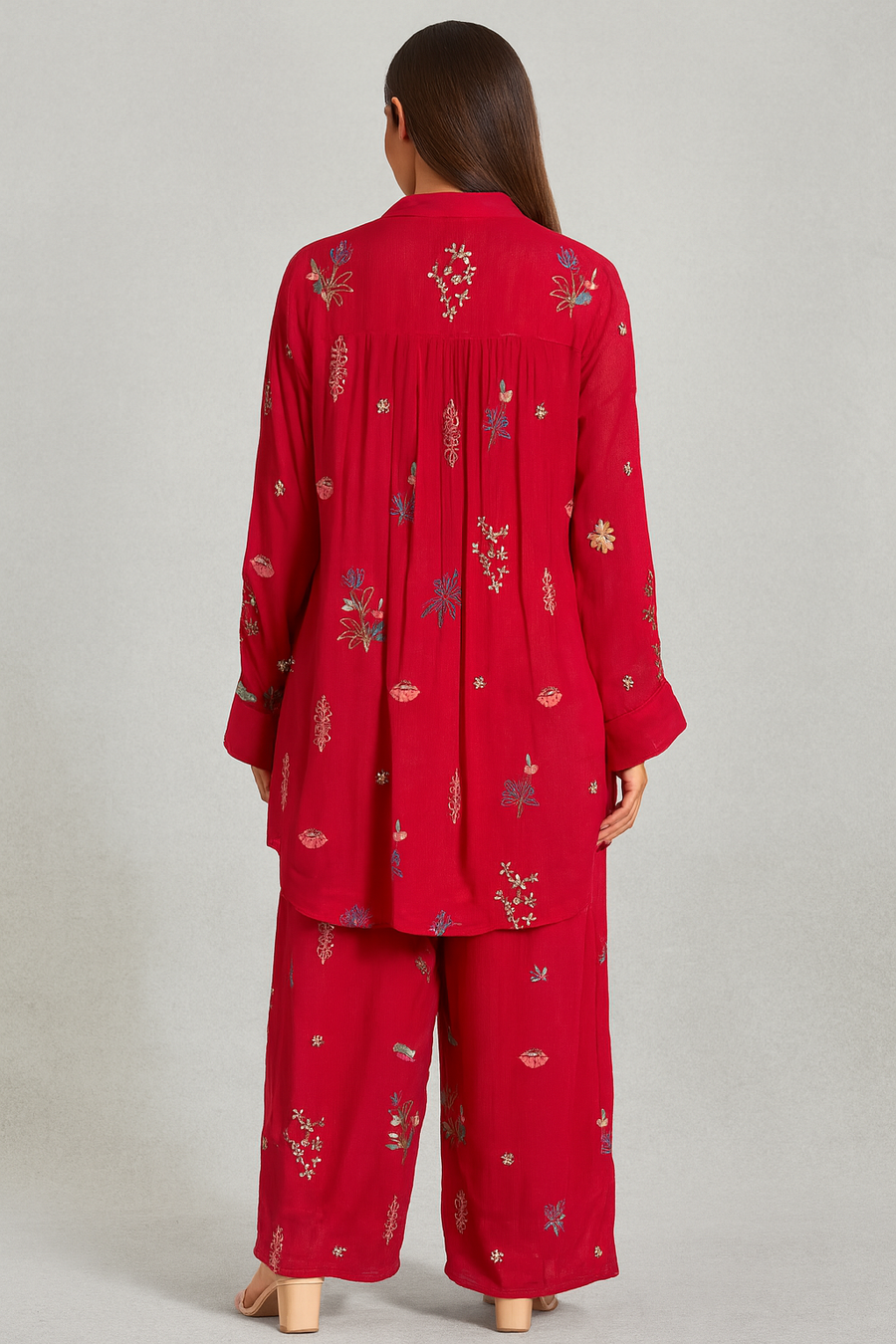 Co-ord Set with Palazzo back profile