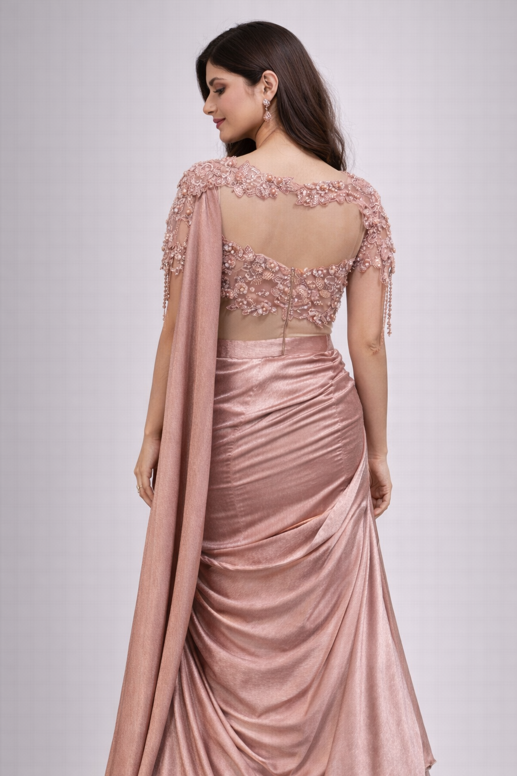 Crop top With Fish Cut Lehenga