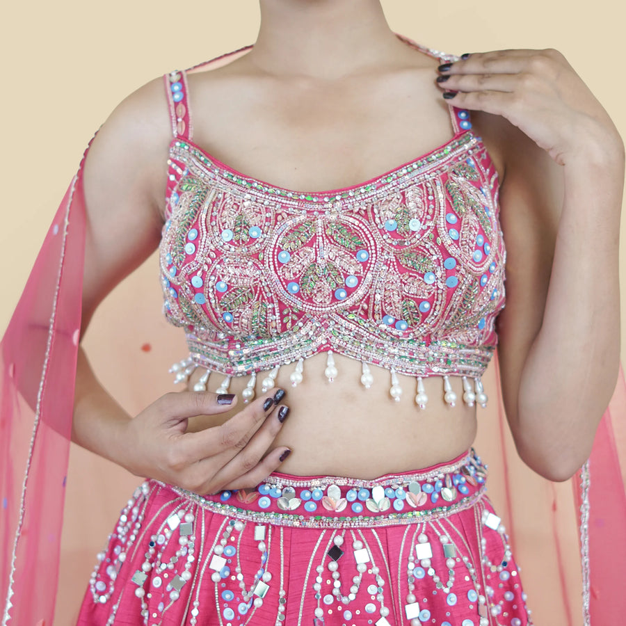 Designer Lehenga Choli with Heavy Embroidery Vastrachowk