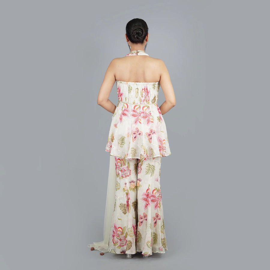 Designer Peplum Sharara Suit Vastrachowk