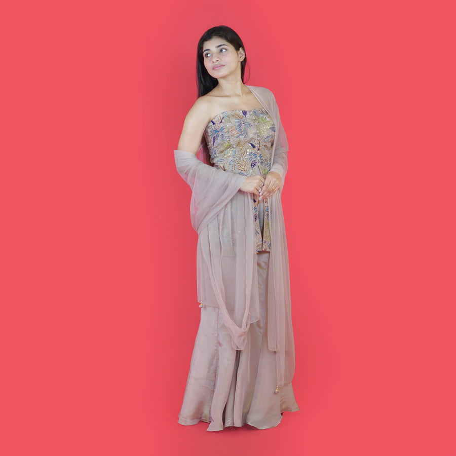 Elegant Tube Style Shirt and Plazo Combo Vastrachowk