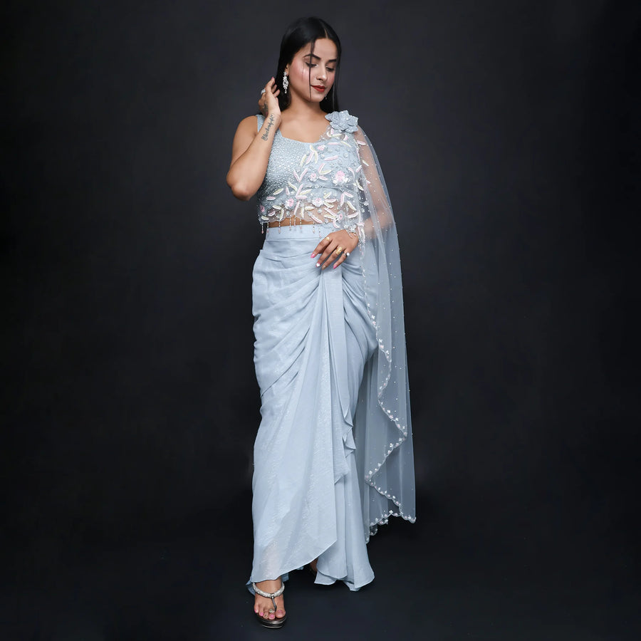 Dhoti Chic Crop Top