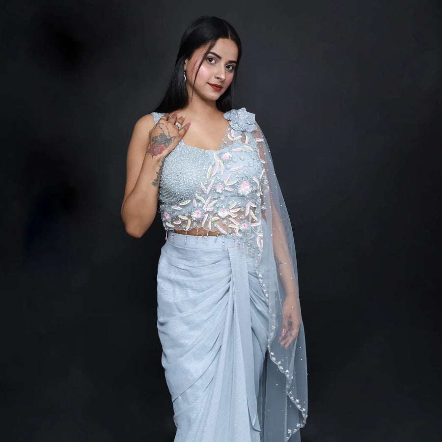 Dhoti Chic Crop Top