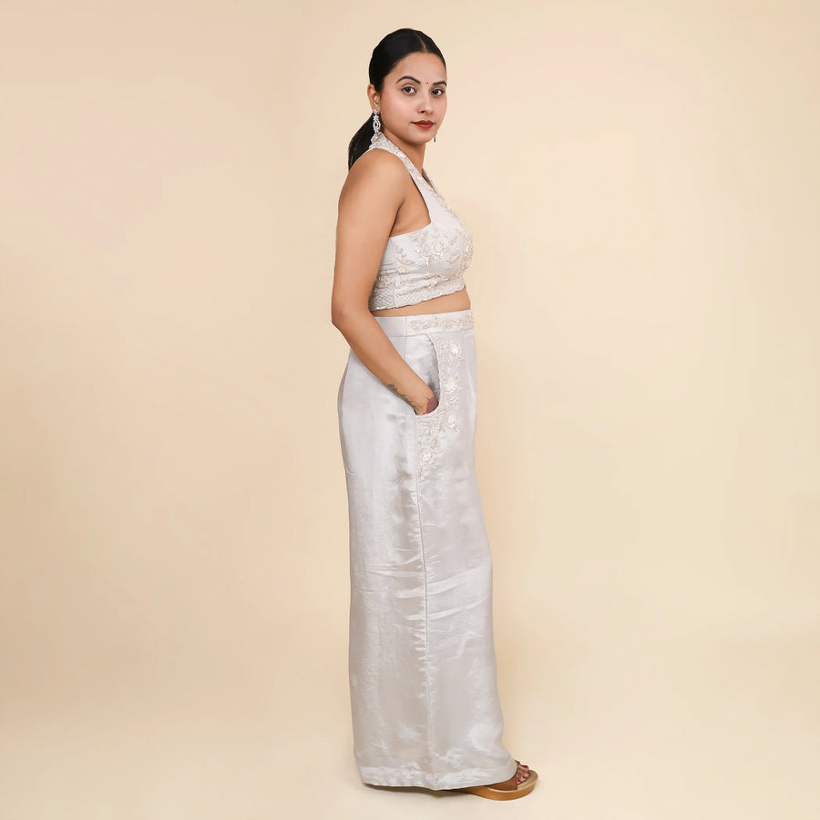 Trendy Crop Top Sharara Set