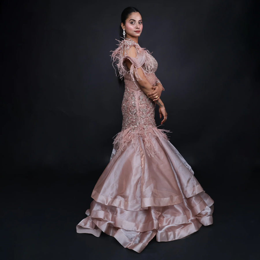 Ceremonial Mermaid Indo-Western Gown