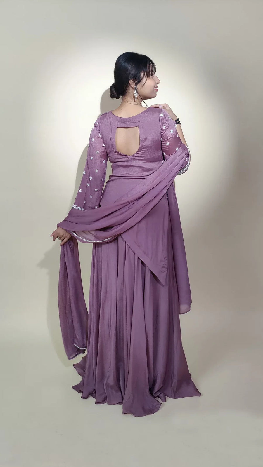 Mauve Indo western sharara