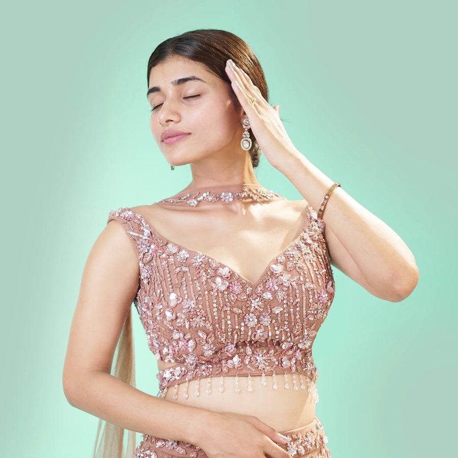 Stylish Mermaid Style Fish Cut Lehenga Vastrachowk