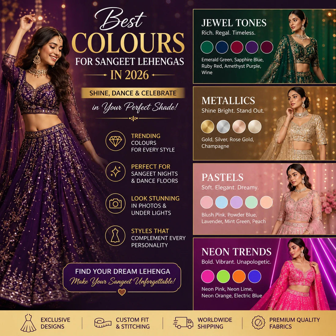 Best Colours for Sangeet Lehengas in 2026