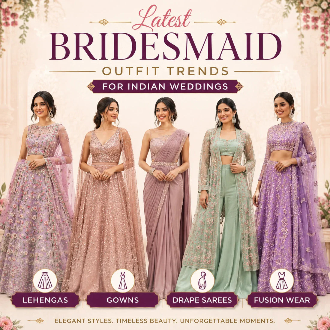 Latest Bridesmaid Outfit Trends for Indian Weddings