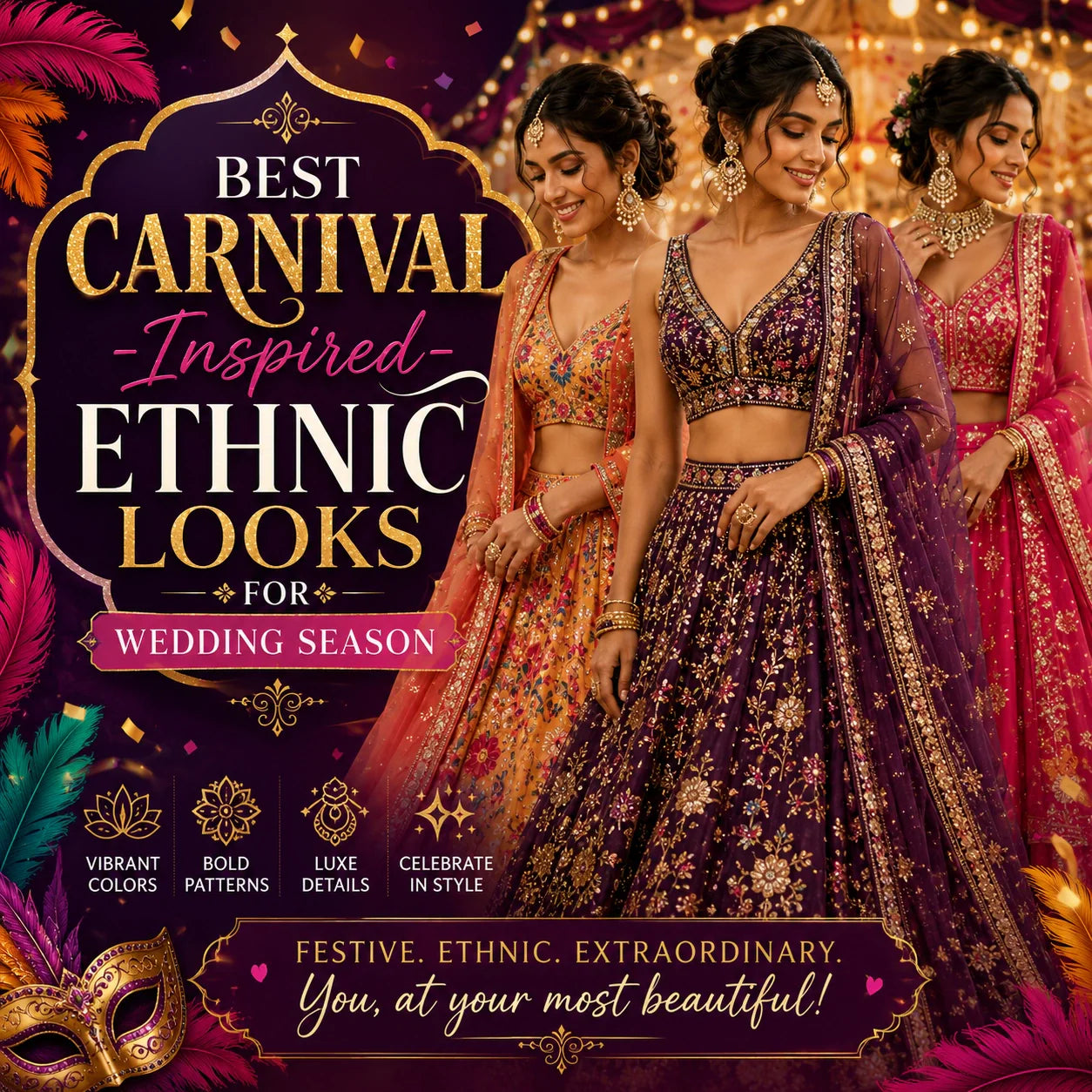 Best Carnival-Inspired Ethnic Looks for Wedding Season