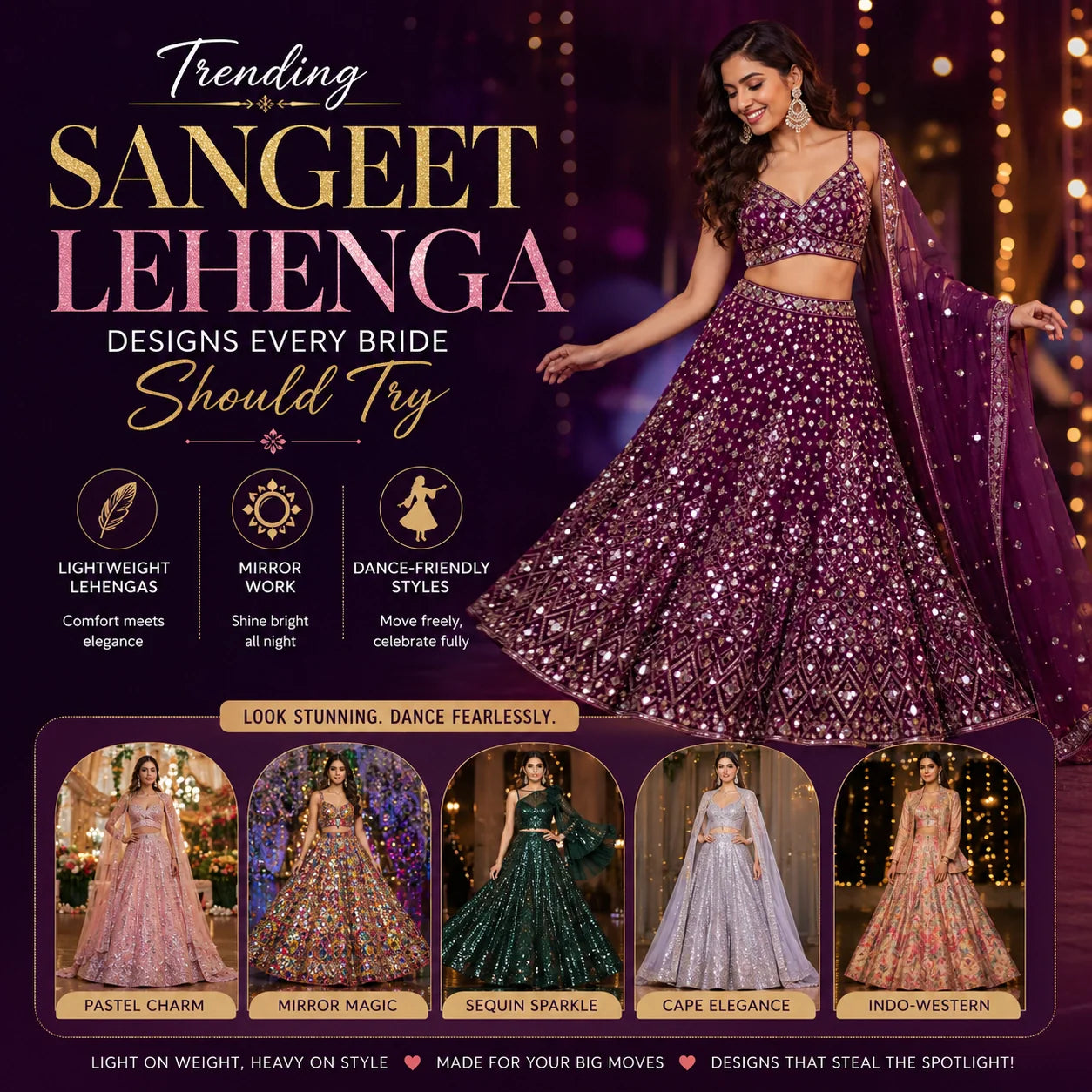 Trending Sangeet Lehenga Designs Every Bride Should Try