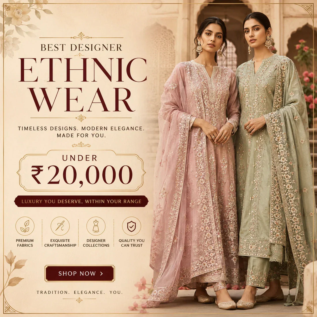 Best Designer Ethnic Wear Under ₹20,000