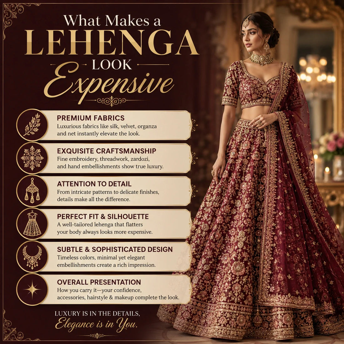 What Makes a Lehenga Look Expensive?
