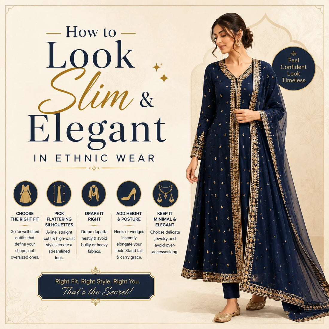 How to Look Slim & Elegant in Ethnic Wear