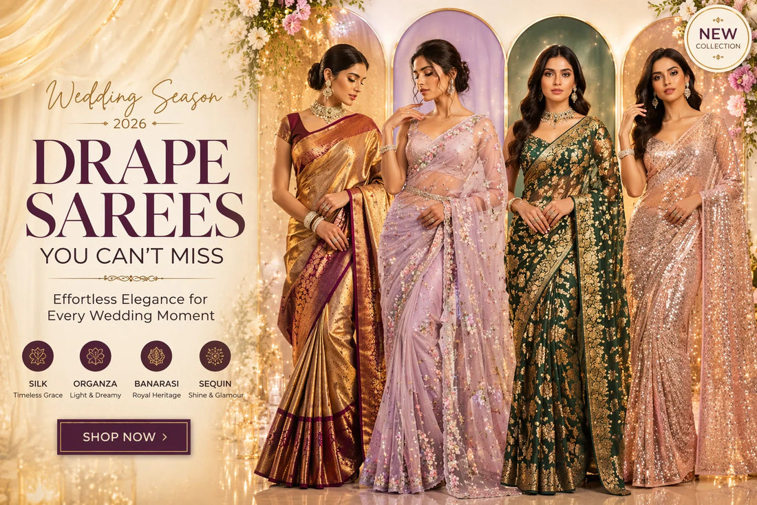 Which Drape Sarees Are Perfect for the Wedding Season in 2026?