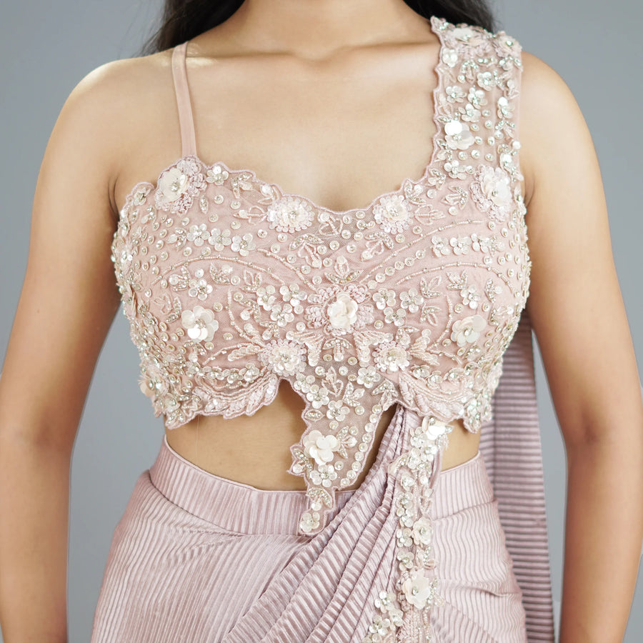 Elegant Western-Inspired Drape Saree