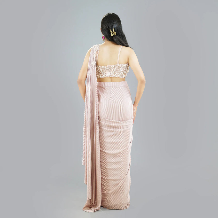Elegant Western-Inspired Drape Saree
