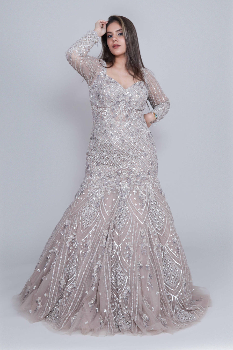 Western Fishcut Mermaid Gown