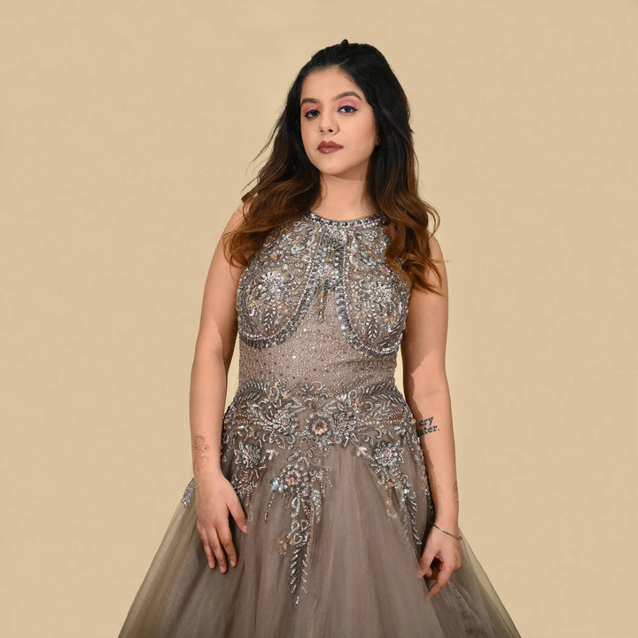 Western Flare Gown - Chic and Trendy