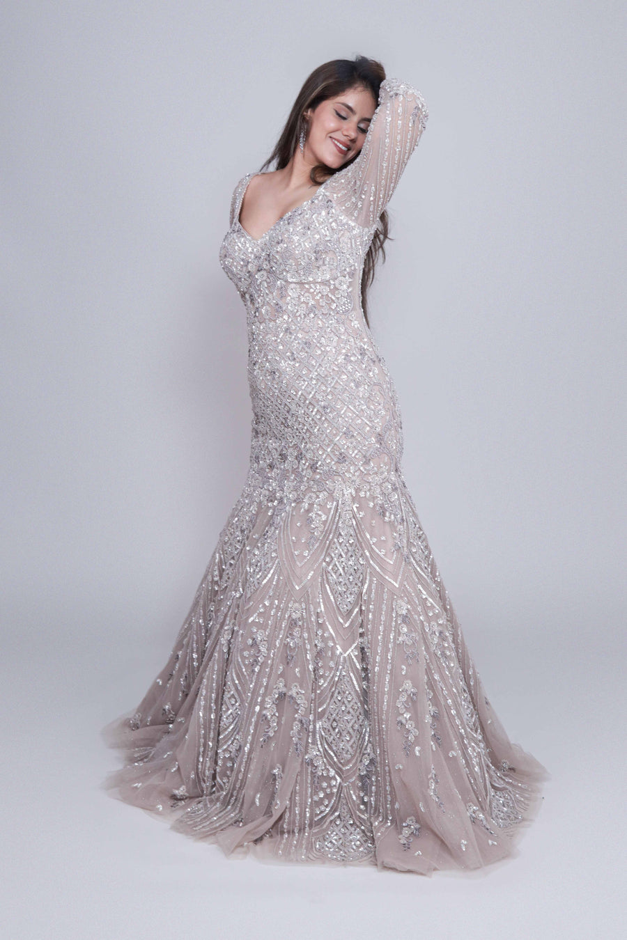 Western Fishcut Mermaid Gown