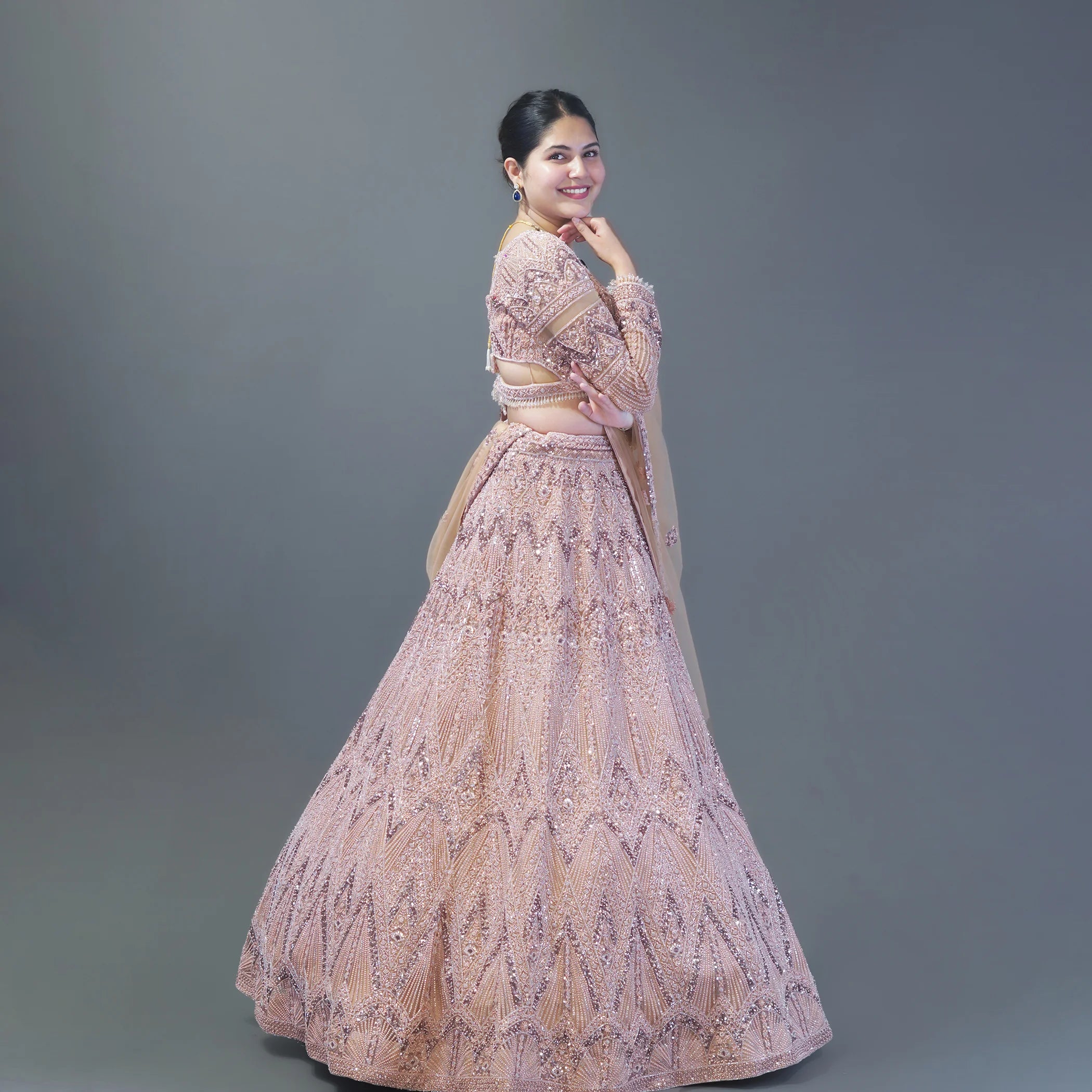 Designer Ceremonial Crop Top Lehenga
