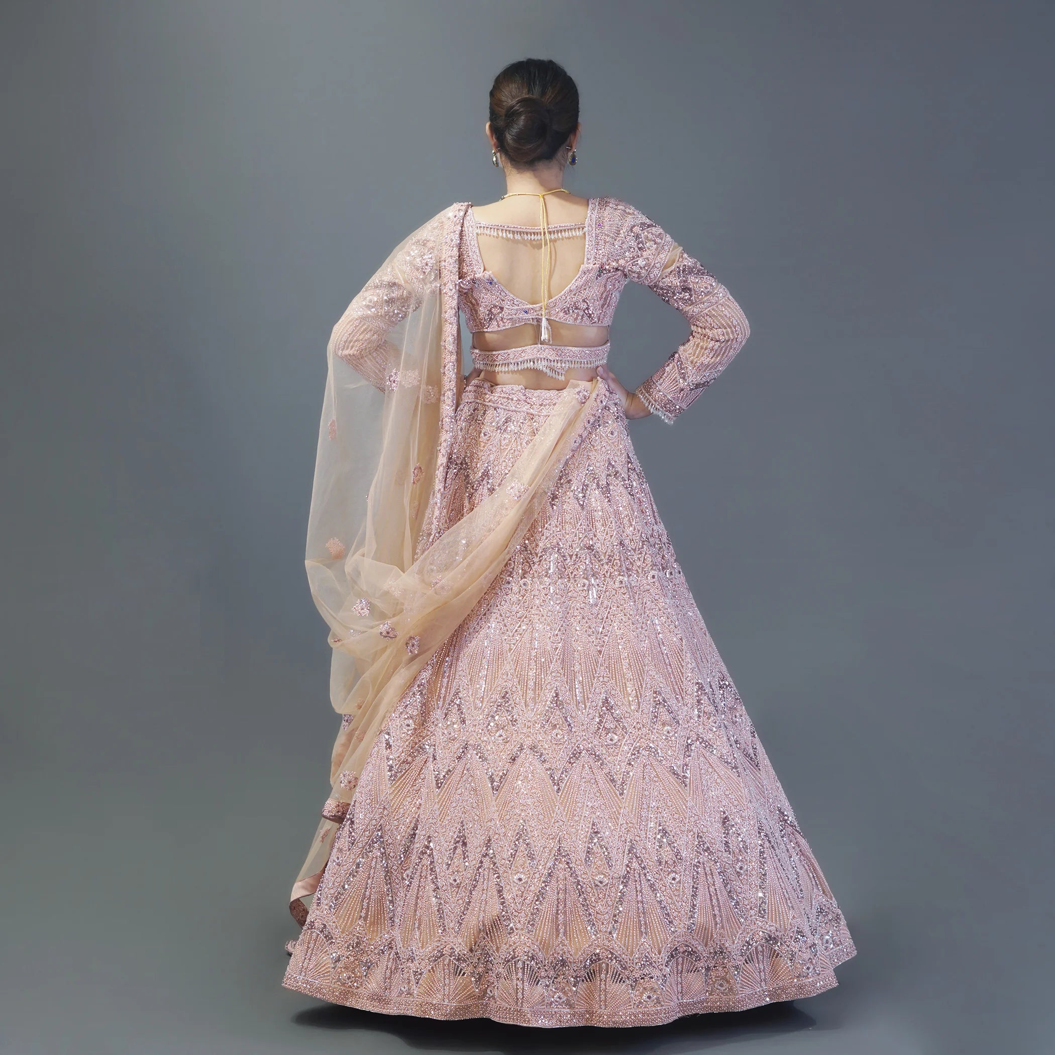 Designer Ceremonial Crop Top Lehenga