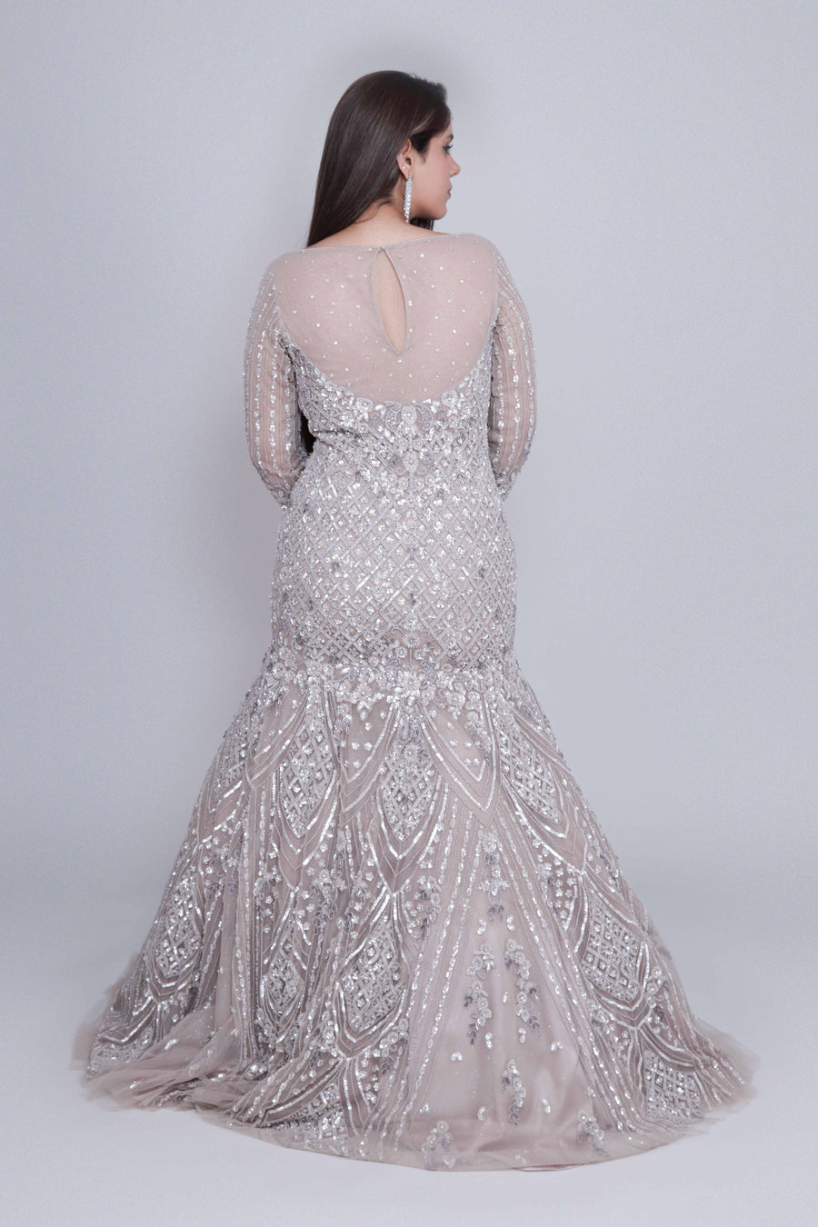 Western Fishcut Mermaid Gown