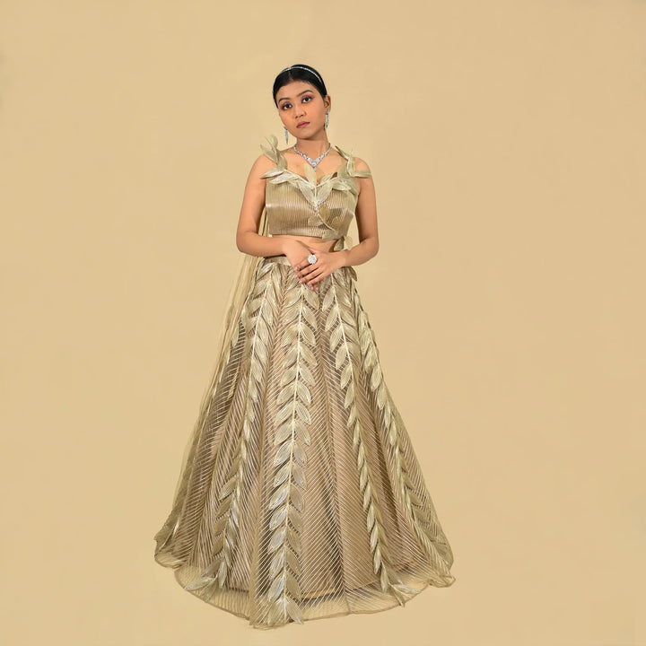 Western Crop Top Lehenga Set