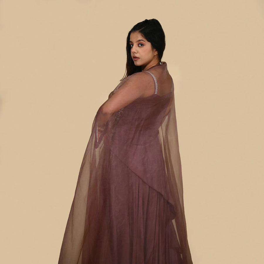Shrugged Style Long Shirt with Sharar