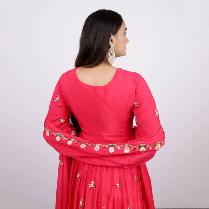 Full Sleeves Anarkali Suit with Dupatta