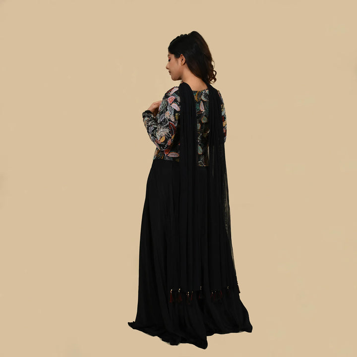 Front Slit Sharara Suit