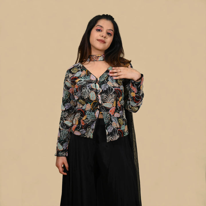 Front Slit Sharara Suit