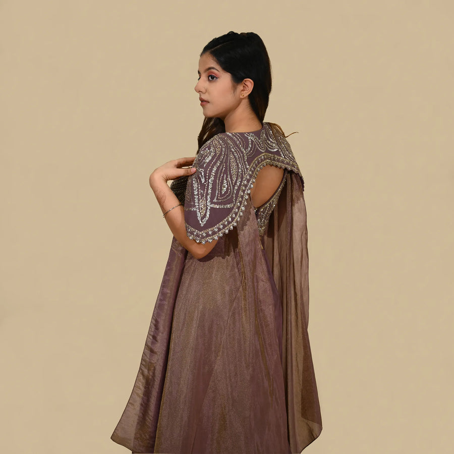Shrugged Style Long Shirt with Sharar
