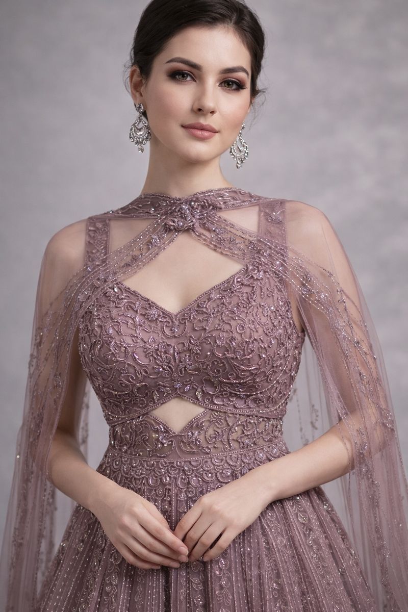 A Line Cut Gown 