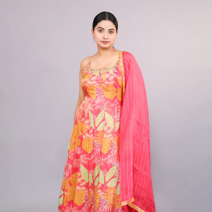 Anarkali suit with palazzo Vastrachowk