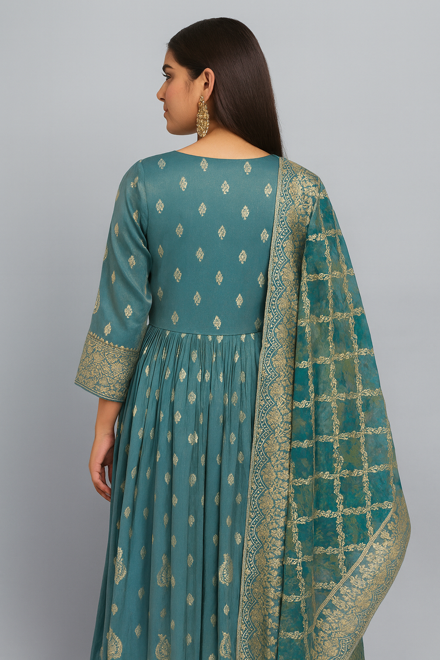 Anarkali with Alia Cut Work back profile 