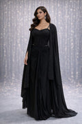  Black Indo Western Dhoti Style