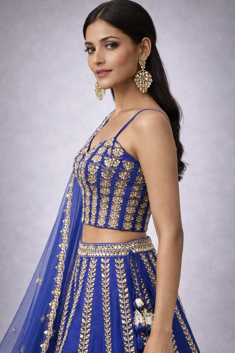 Blue Co ord style Lehenga 