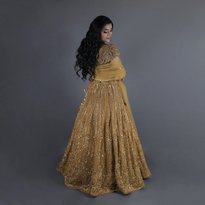 Ceremonial Crop Top Lehenga With Heavy Hand Embroidery Vastrachowk