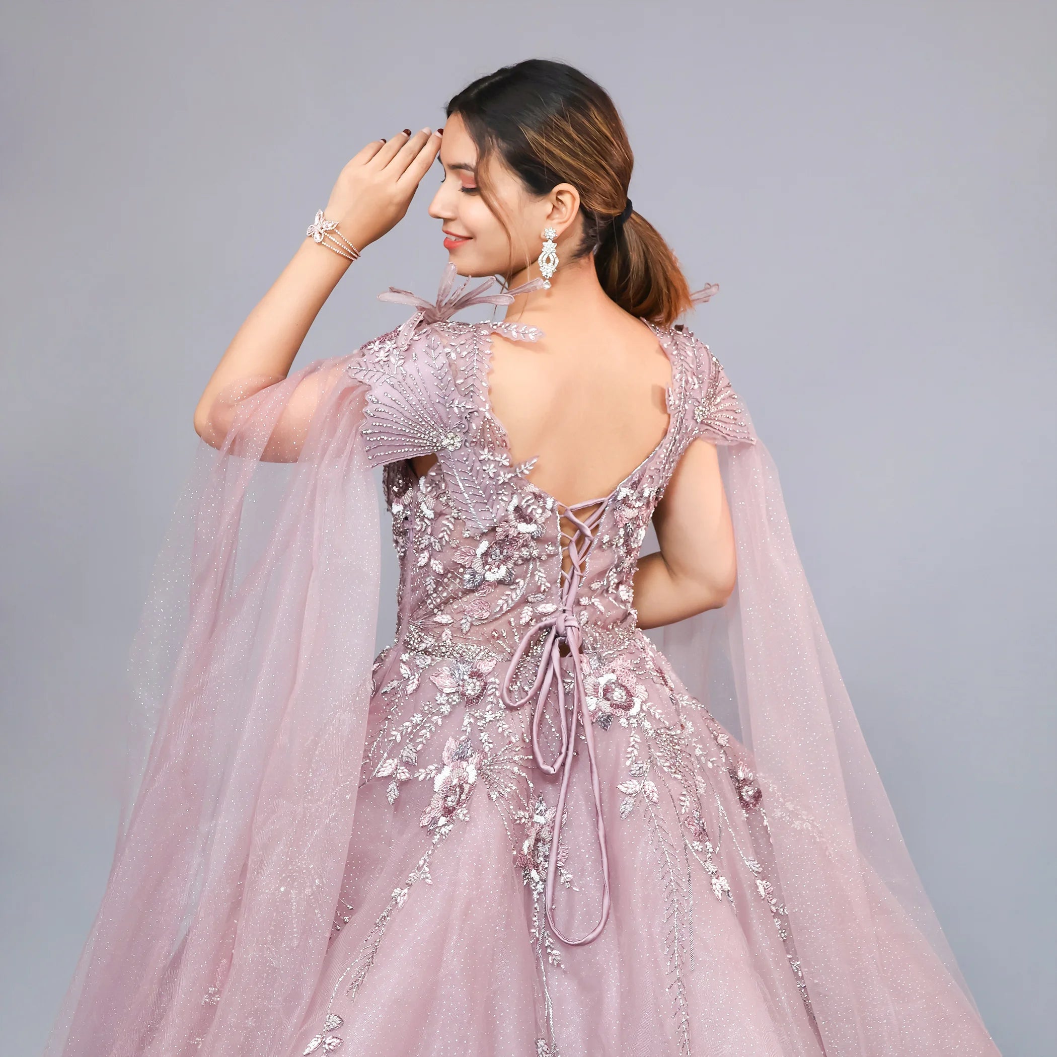 Ceremonial Gown with Flowy Look- Vastrachowk