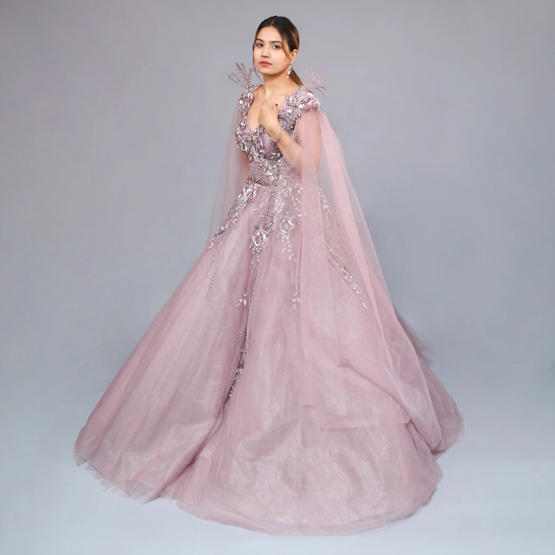 Ceremonial Gown with Flowy Look- Vastrachowk