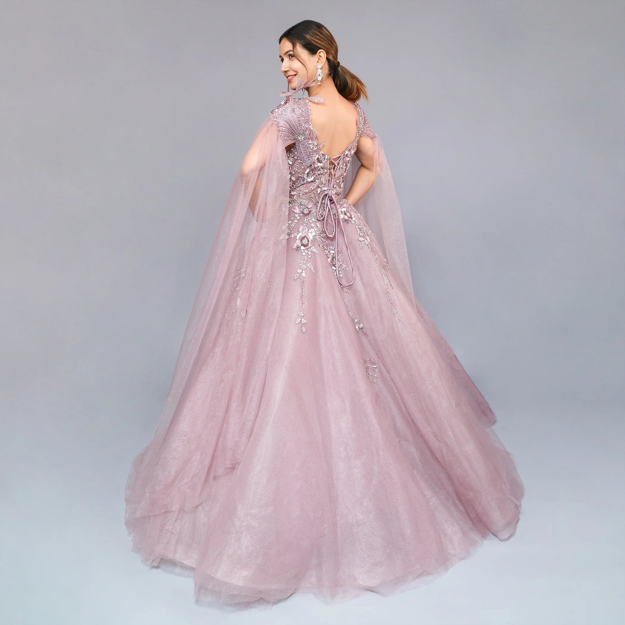 Ceremonial Gown with Flowy Look- Vastrachowk